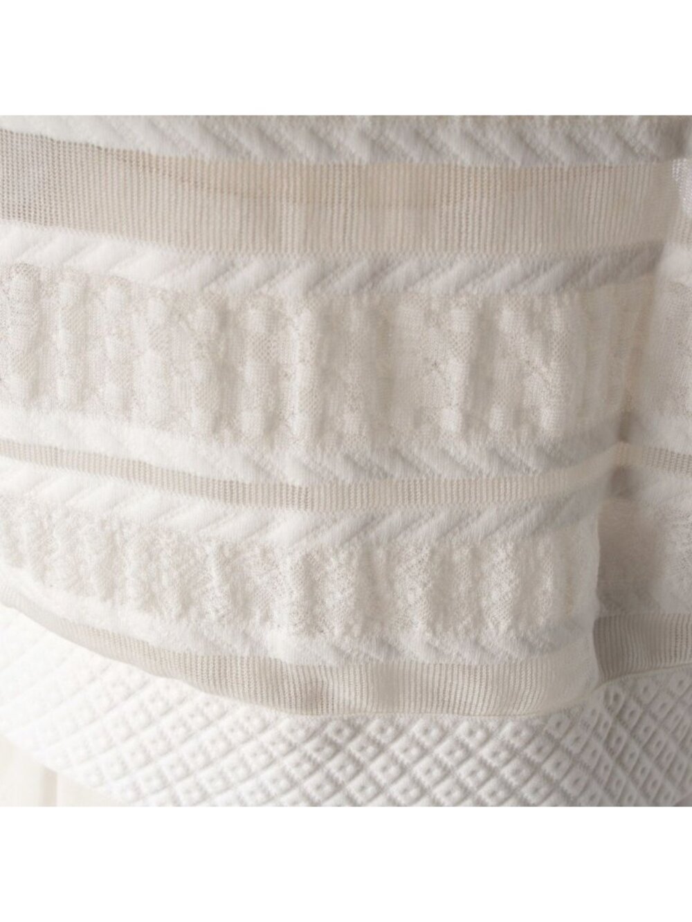 ★SOLD★ Chanel Cotton Lace Mesh Coco Button Blouse White 38 - Picture 8 of 10